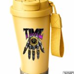 Time Skeleton Hand Stainless Steel Travel Mug