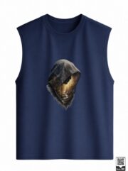 Hooded Forest Silhouette Sleeveless Vest - Image 11