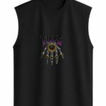 Time Skeleton Hand & Watch Sleeveless Vest