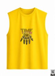 Time Skeleton Hand & Watch Sleeveless Vest - Image 4