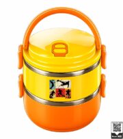 Football Silhouettes Insulated Double-Layer Lunch Box - Image 3