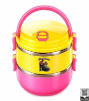 Barber Shop Graphic Insulated Double-Layer Lunch Box - Image 2