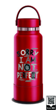 Sorry I Am Not Perfect Stainless Steel Water Bottle - Image 3