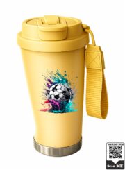 Vibrant Soccer Splash Stainless Steel Travel Mug - Image 3