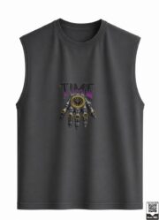 Time Skeleton Hand & Watch Sleeveless Vest - Image 9