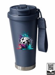 Vibrant Soccer Splash Stainless Steel Travel Mug - Image 5