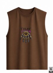 Time Skeleton Hand & Watch Sleeveless Vest - Image 10