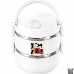 Football Silhouettes Insulated Double-Layer Lunch Box