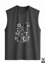 Sorry I Am Not Perfect Sleeveless Vest - Image 9