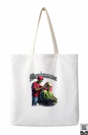Bandname Skeleton Barbershop Tote Bag - Image 9