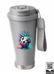 Vibrant Soccer Splash Stainless Steel Travel Mug - Image 8