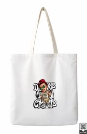 Daddy's Chaos Cartoon Character Tote Bag - Image 3