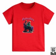 Kids Godvalley Skeleton Barber Graphic T-Shirt - Image 9