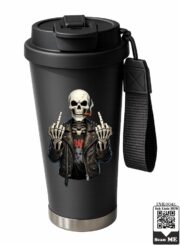 Rebellious Biker Skeleton Stainless Steel Travel Mug