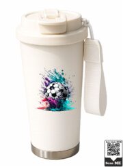 Vibrant Soccer Splash Stainless Steel Travel Mug - Image 9