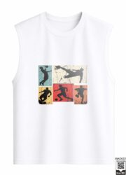 Football Silhouettes Collage Sleeveless Vest