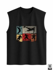 Football Silhouettes Collage Sleeveless Vest - Image 3