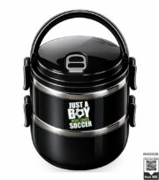 Just A Boy Who Loves Soccer Insulated Double-Layer Lunch Box - Image 10