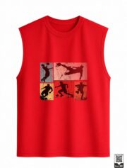 Football Silhouettes Collage Sleeveless Vest - Image 4
