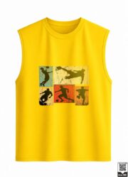 Football Silhouettes Collage Sleeveless Vest - Image 5