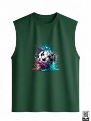 Splatter Art Soccer Ball Sleeveless Vest - Image 10