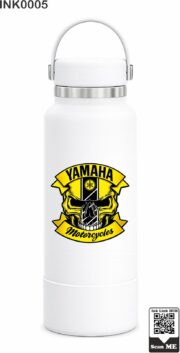 Motorcycle Skull Rider Insulated Stainless Steel Bottle - Image 2