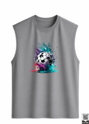 Splatter Art Soccer Ball Sleeveless Vest - Image 8