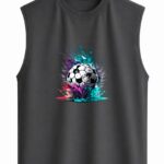 Splatter Art Soccer Ball Sleeveless Vest