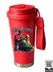 Skeleton Barber Shop Stainless Steel Travel Mug - Image 8
