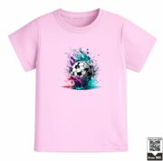 Kids Soccer Paint Splash Graphic T-Shirt