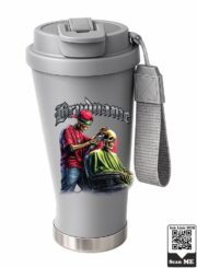 Skeleton Barber Shop Stainless Steel Travel Mug - Image 9