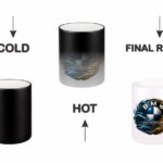 BMW Blue and Gold Smoke Logo Heat-Changing Magic Coffee Mug