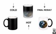 BMW Blue and Gold Smoke Logo Heat-Changing Magic Coffee Mug