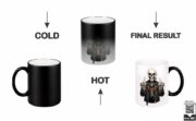 Rebel Skeleton Biker Heat-Changing Magic Coffee Mug