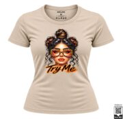 Try Me Leopard Glasses Women's T-Shirt - Image 3