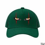 Forest Green Evil Eyes Design Cap