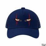 Navy Blue Evil Eyes Design Cap