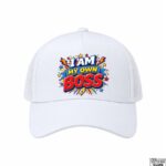 White I Am My Own Boss Cap