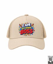 Beige I Am My Own Boss Cap