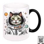 Space Cat Astronaut Magic Coffee Mug