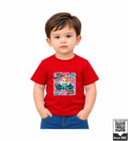Be Awesome Shine Bright Motivational Kids Purple Crew Neck T-Shirt - Image 4