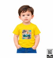 Be Awesome Shine Bright Motivational Kids Purple Crew Neck T-Shirt - Image 6