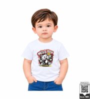 Miss You Cute Cat Kids Purple Crew Neck T-Shirt - Image 5