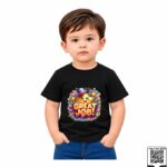 Great Job Motivational Star Kids Purple Crew Neck T-Shirt