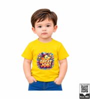 Great Job Motivational Star Kids Purple Crew Neck T-Shirt - Image 6