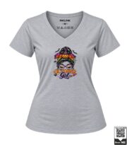 October Girl Halloween Women's Red V-Neck T-Shirt - Image 3