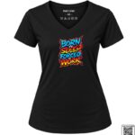 Born to Sleep Forced to Work Funny Women's Red V-Neck T-Shirt