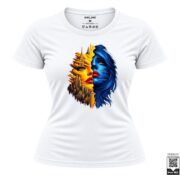 Dual Face City and Blue Portrait Women's T-Shirt - Image 5