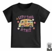 Let's Take A Trip Retro Van T-Shirt - Image 2