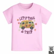 Let's Take A Trip Retro Van T-Shirt - Image 4